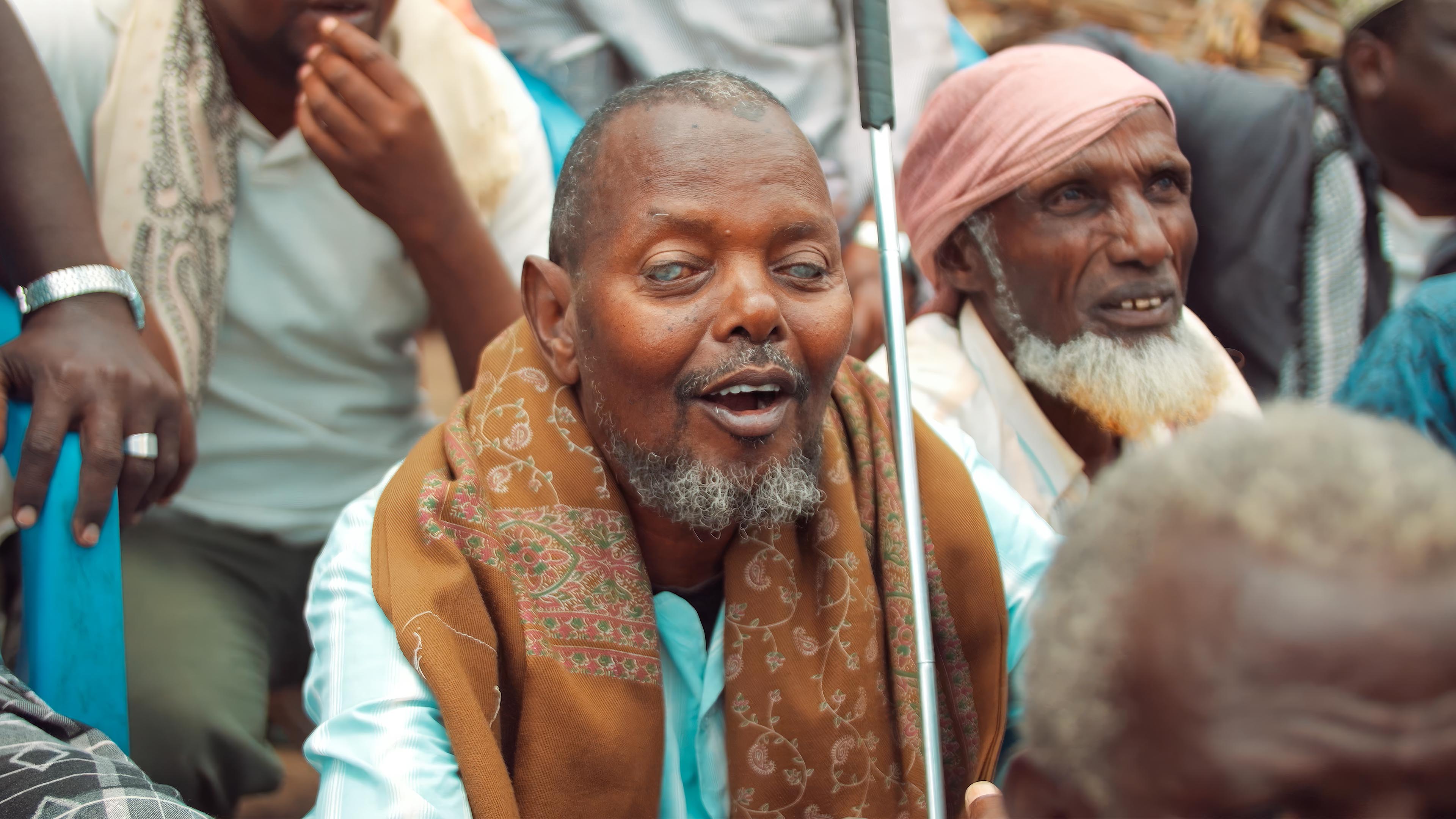 Blinder Mann in Somalia